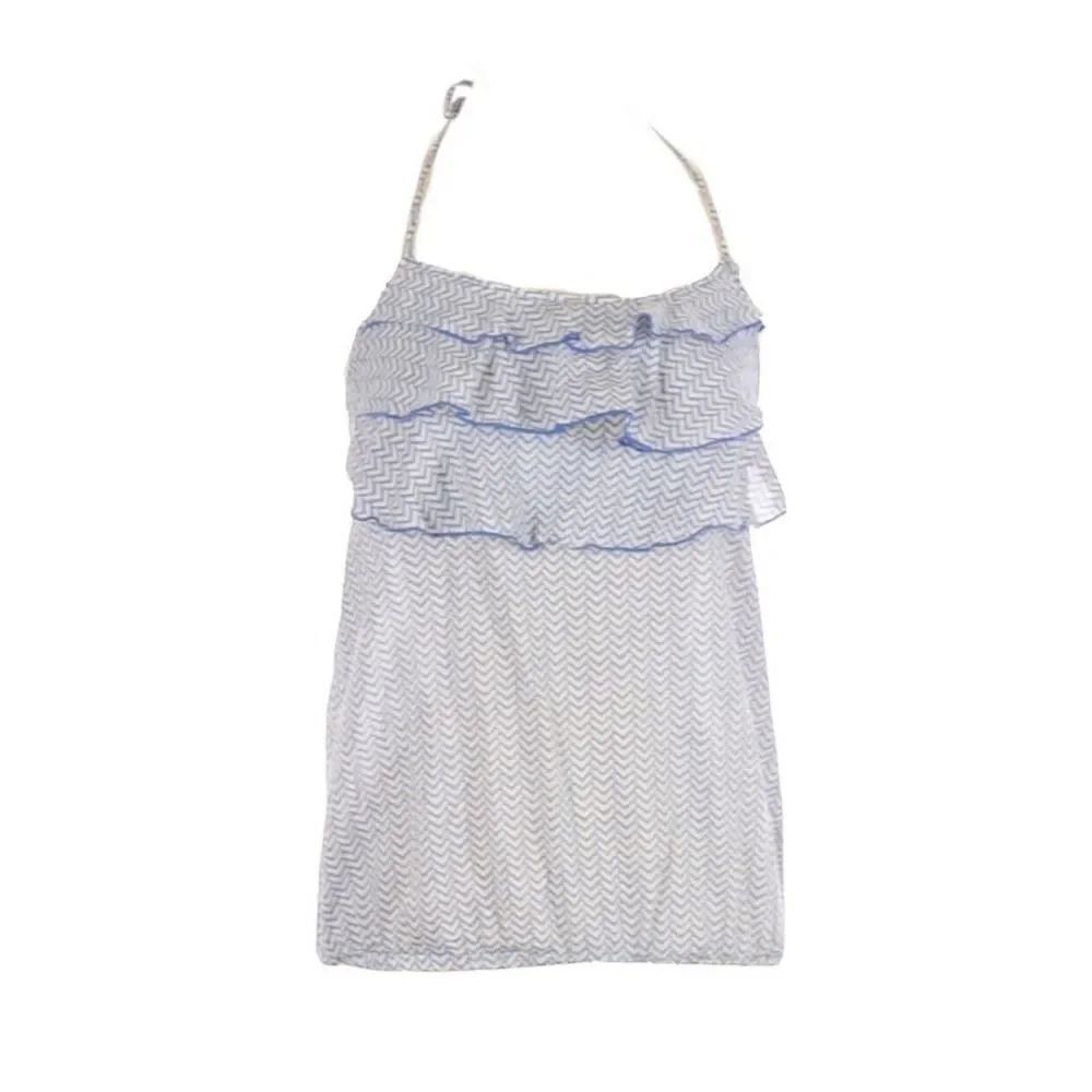 GAP Blue Layered Ruffle Halter Top Tank Blue Small